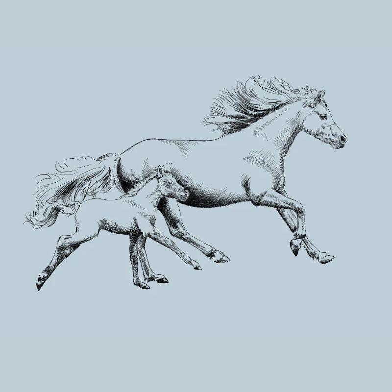 Mare with foal