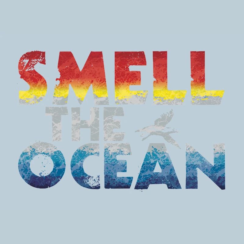 Rieche das Meer - Gradient Schrift