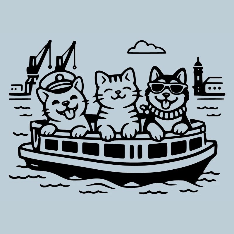 Hafen Katzen Hunde Hafenrundfahrt Hamburg 
