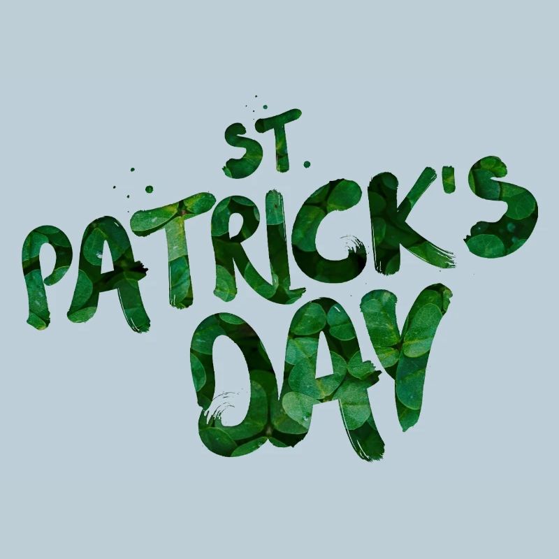 Green Leaf Typo St Patrick's Day