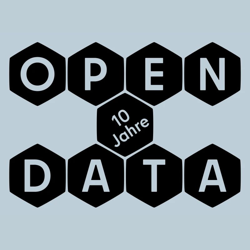 Open Data 10 Jahre Jubiläum (dunkel)