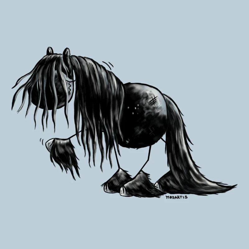 Frison cheval dessin animé
