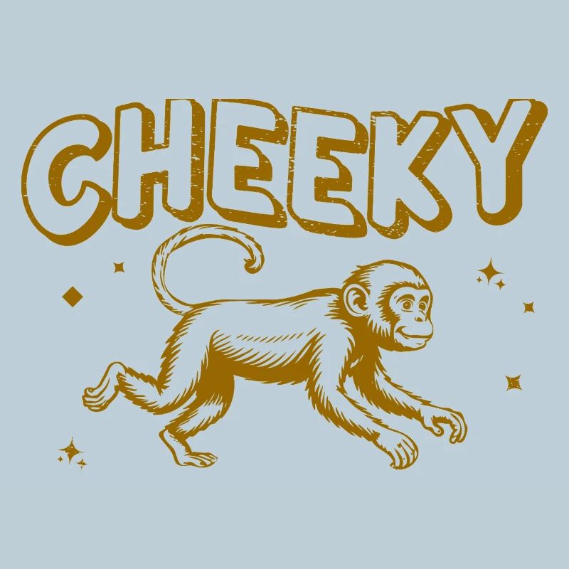 Playful Cheeky Monkey Illustration