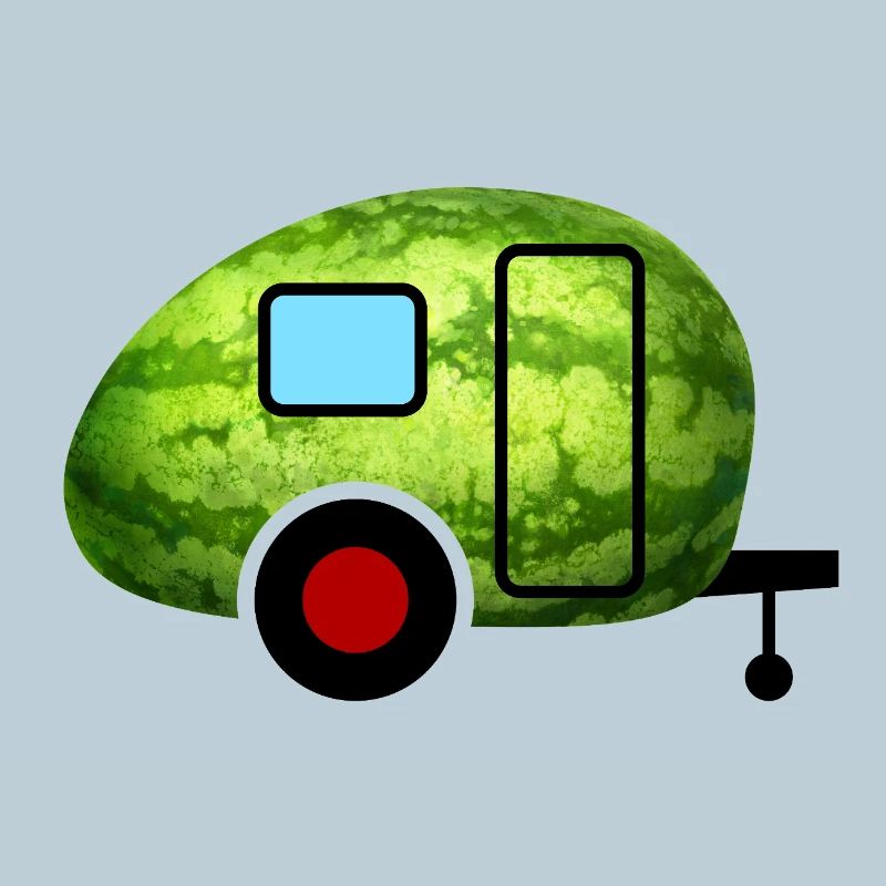 Caravan Melone Wohnwagen Wohnmobil Camping Fan