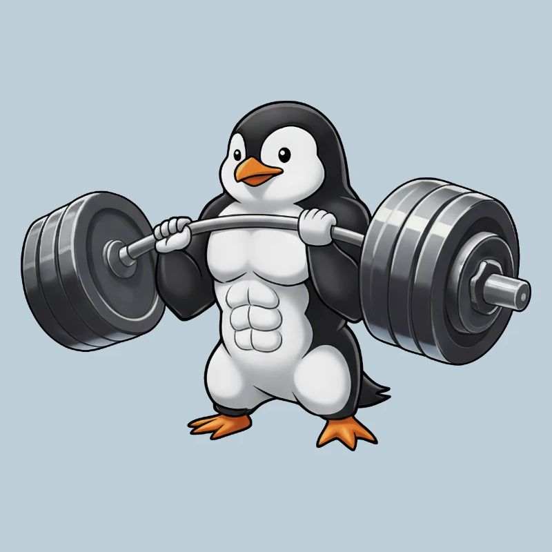 Penguin Stark Training Workout Dumbbell Weightlifter