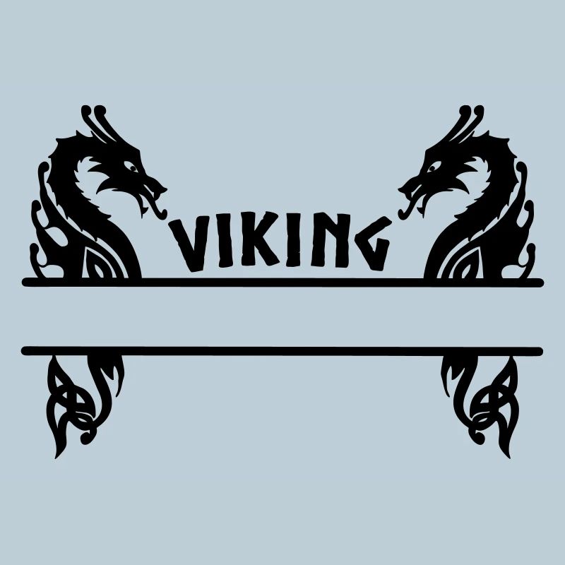 Bannière Viking à deux dragons