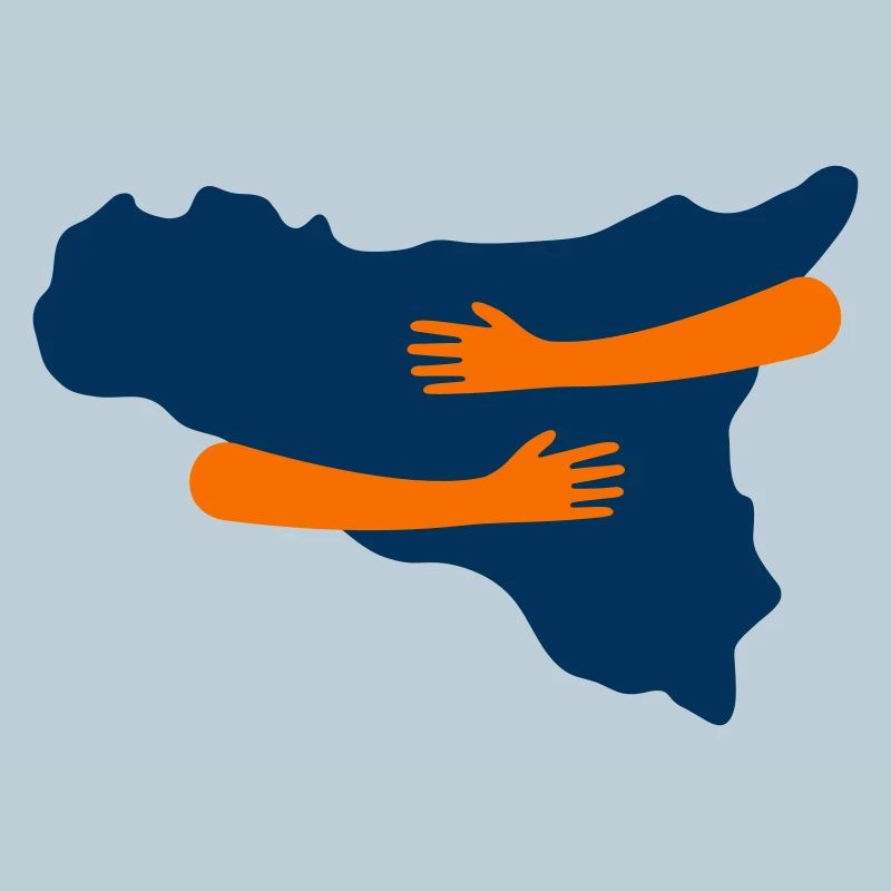 A hug to Sicily