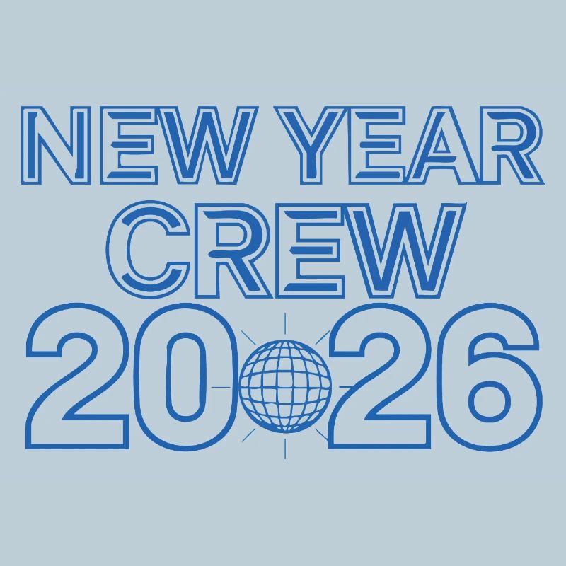 Tee de célébration du Nouvel An Crew 2026
