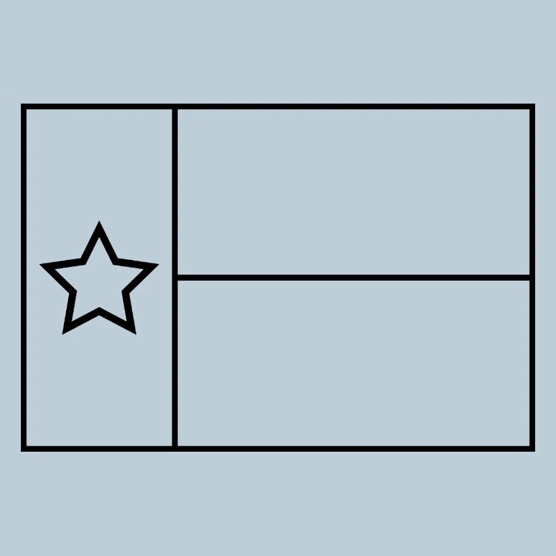 Texas flag outline