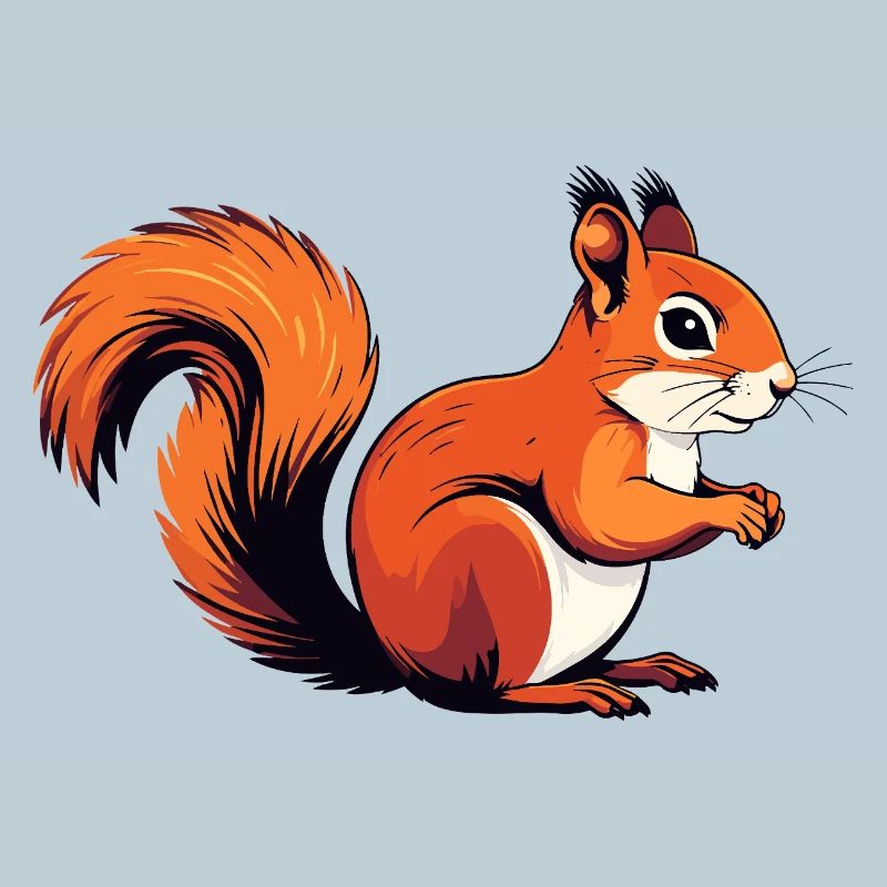 Lebhaftes kleines Eichhörnchen Waldbewohner Motiv