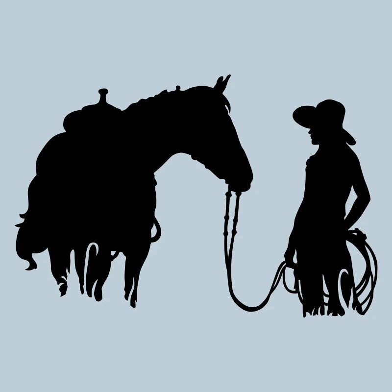 Frau mit Pferd