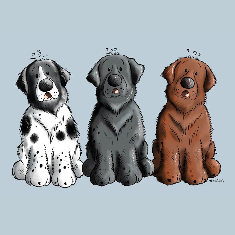 Neufundländer Trio