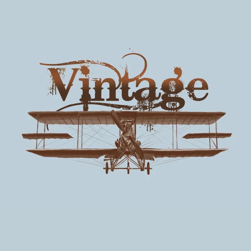 Vintage Flugzeug Illustration