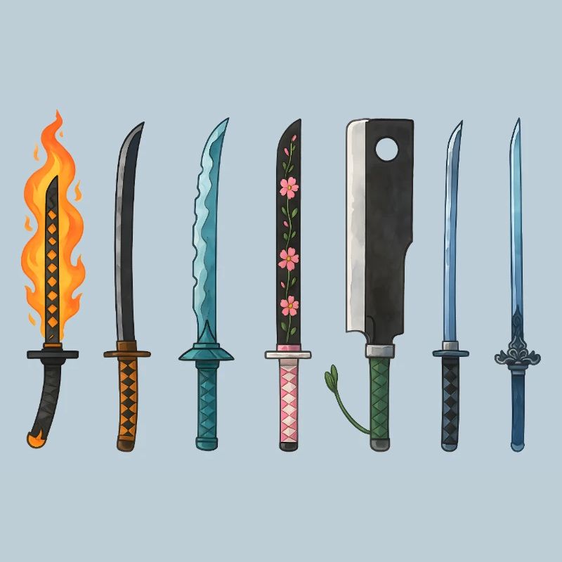 Anime Swords Collection Design
