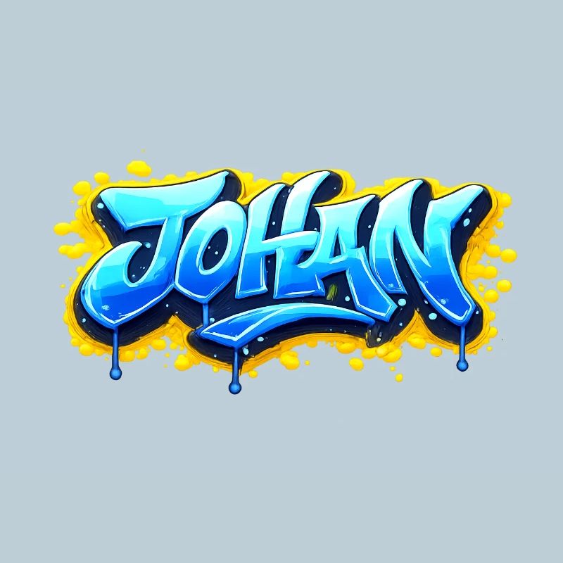 GRAFFITI-NAME JOHAN FÜR PERFEKTES GESCHENK DRUCKBAR