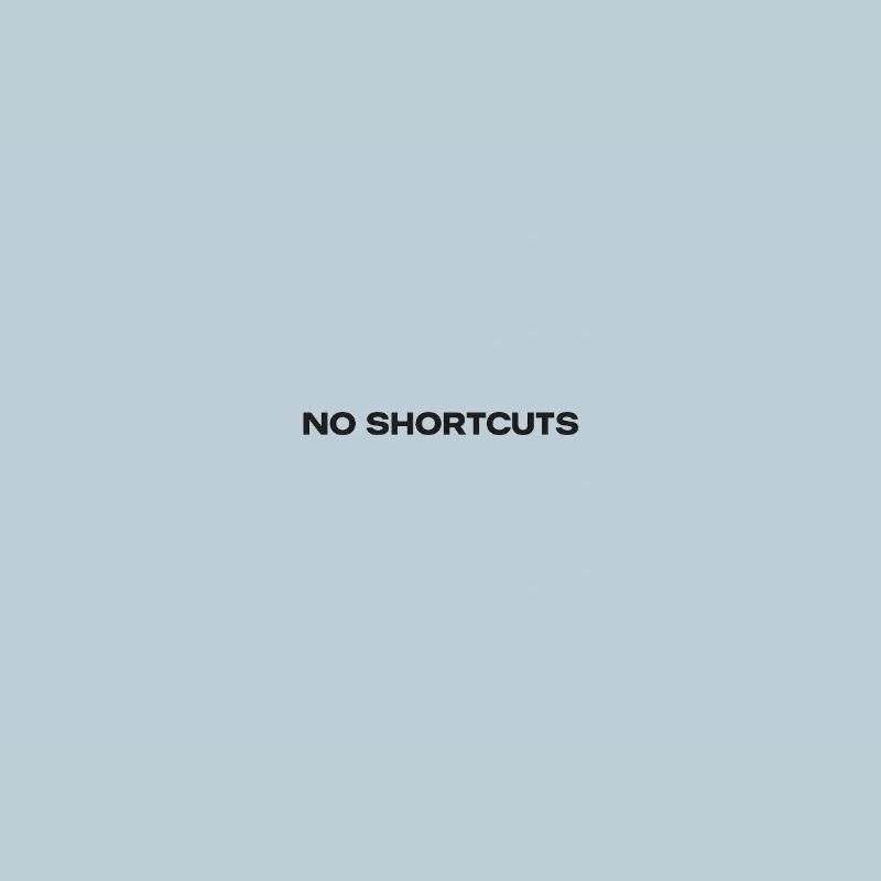 No shortcut typography