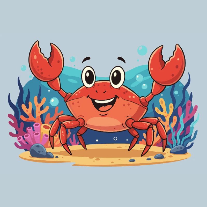 Crabe sous-marin joyeux