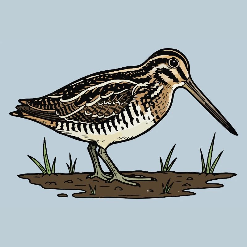 Snipe Snipe Snipe Camouflage Bird