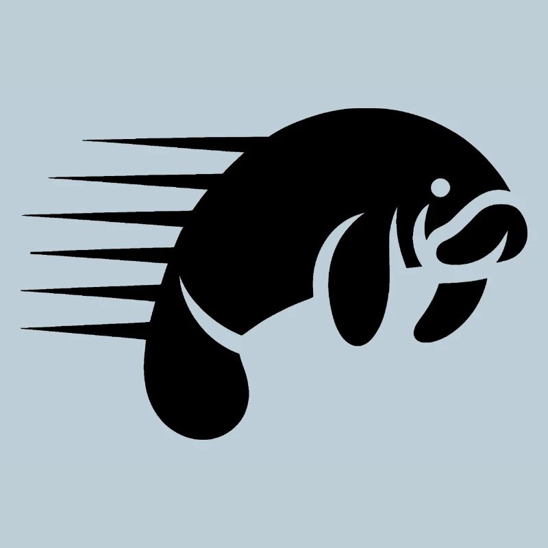 Dugong Manatee - Cool Seacow Logo