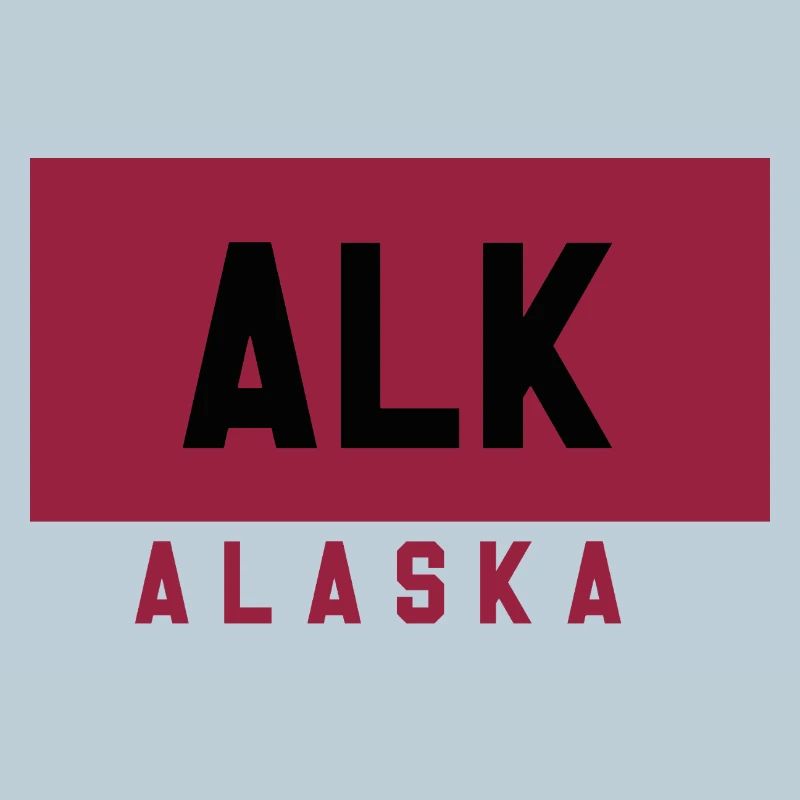 Typographie de l’Alaska en couleur rubis