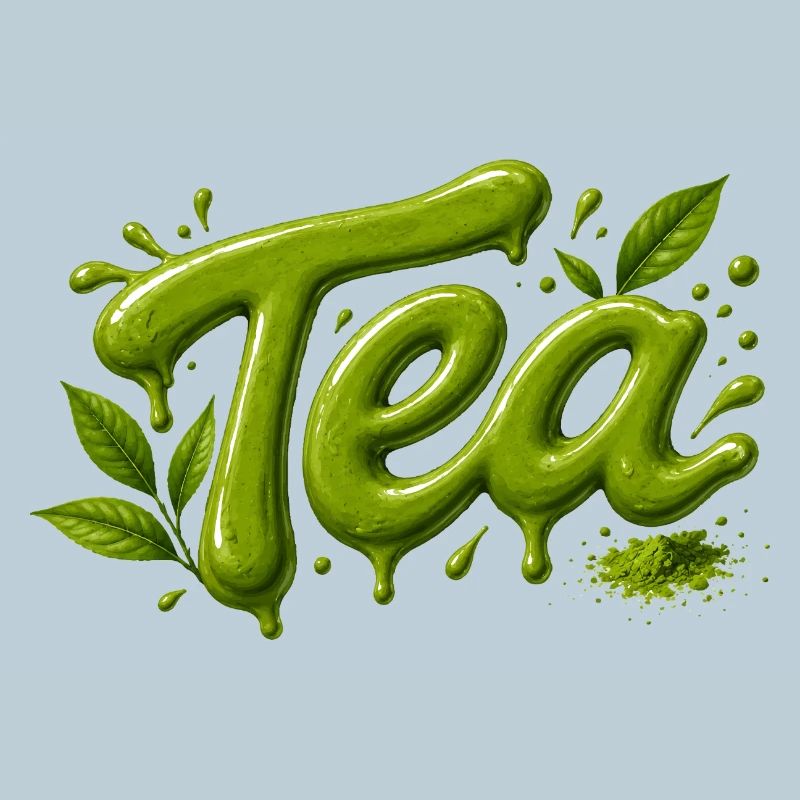 Tea Typography Matcha Design