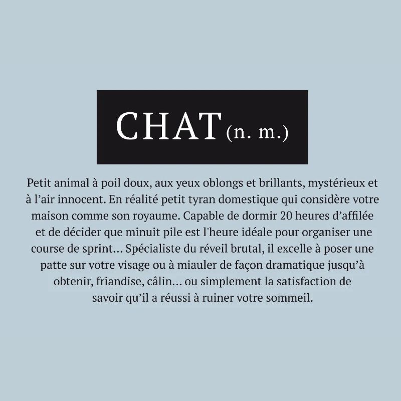 Chat n.m. définition du mot chat