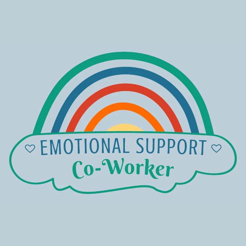 Emotionaler Support Mitarbeiter Work Bestie blau