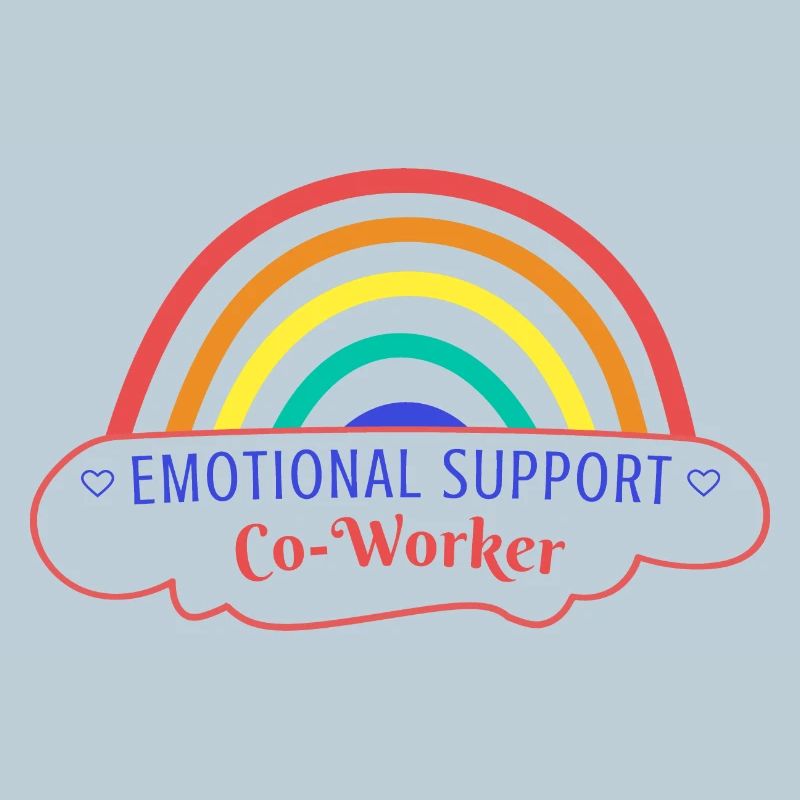 Emotional Support Employee Work Beast Red