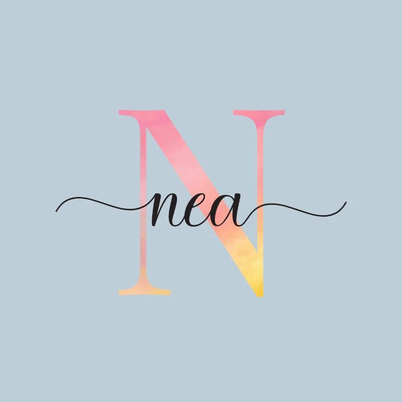 N | Monogramm | Name | Nea |Watercolor