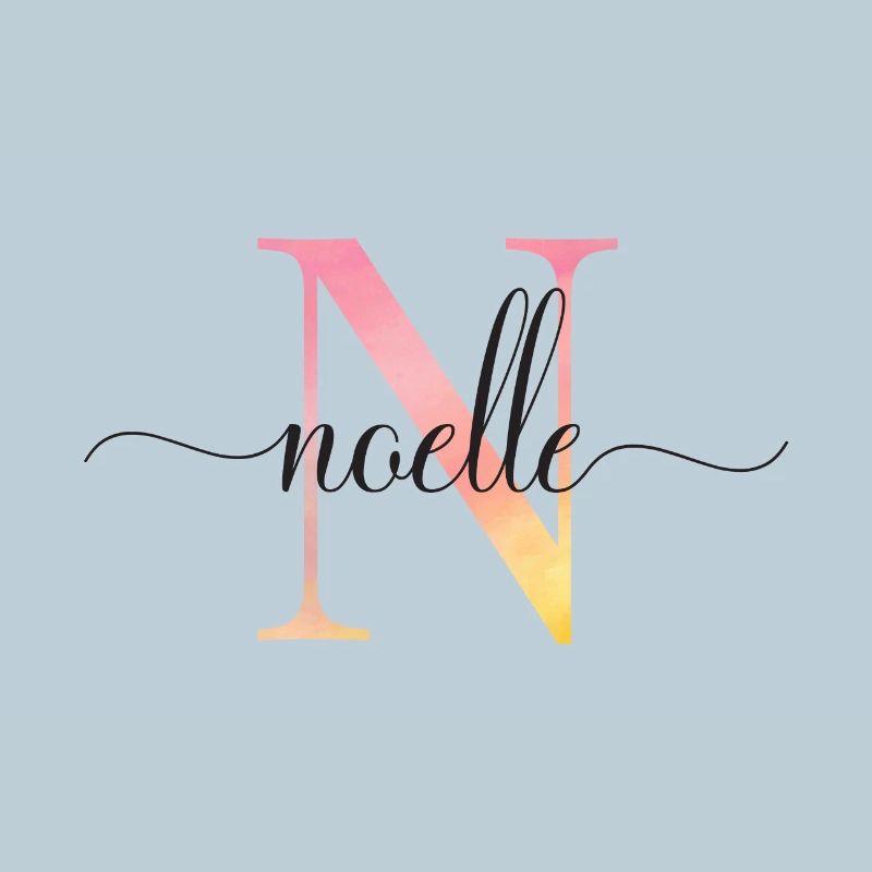 N | Monogramme | Nom | Noëlle |Aquarelle