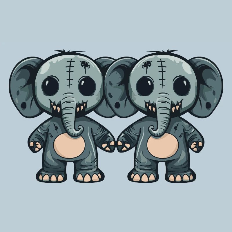 Elephant Halloween Team Funny
