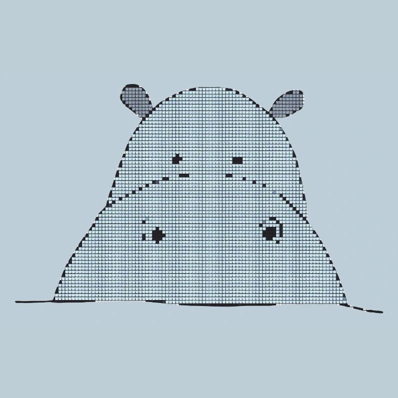 Pixelfreundliches nilpferd