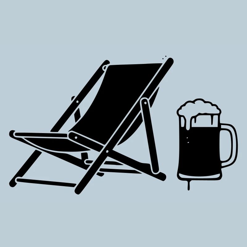 Liegestuhl Bier Urlaub Icon