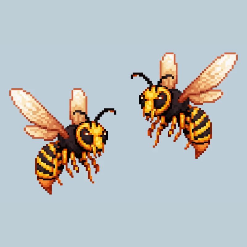 Pixel Hornet Bee