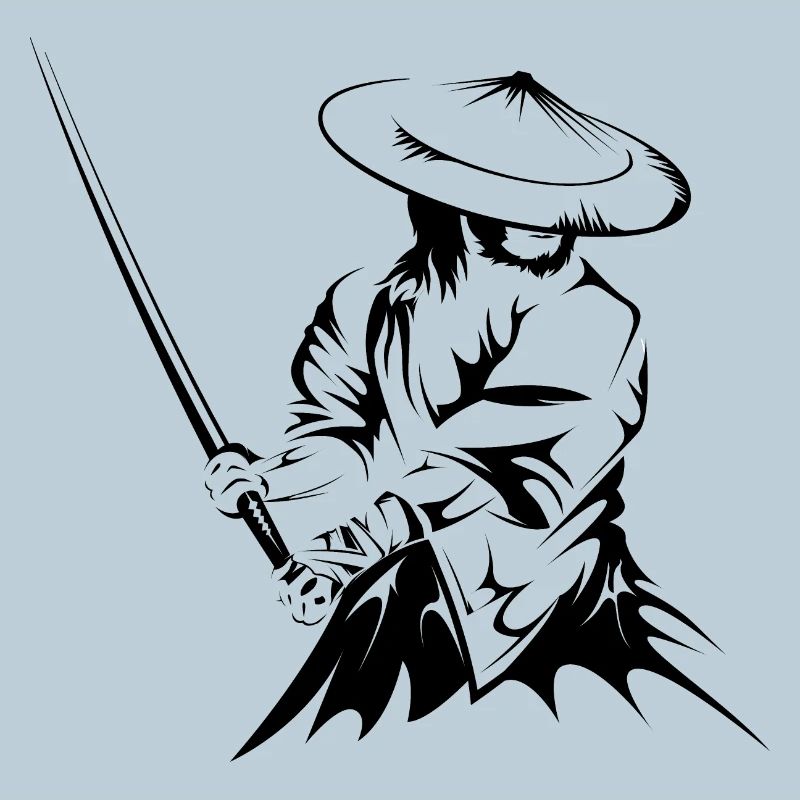 samurai sword fighter present gift art work
