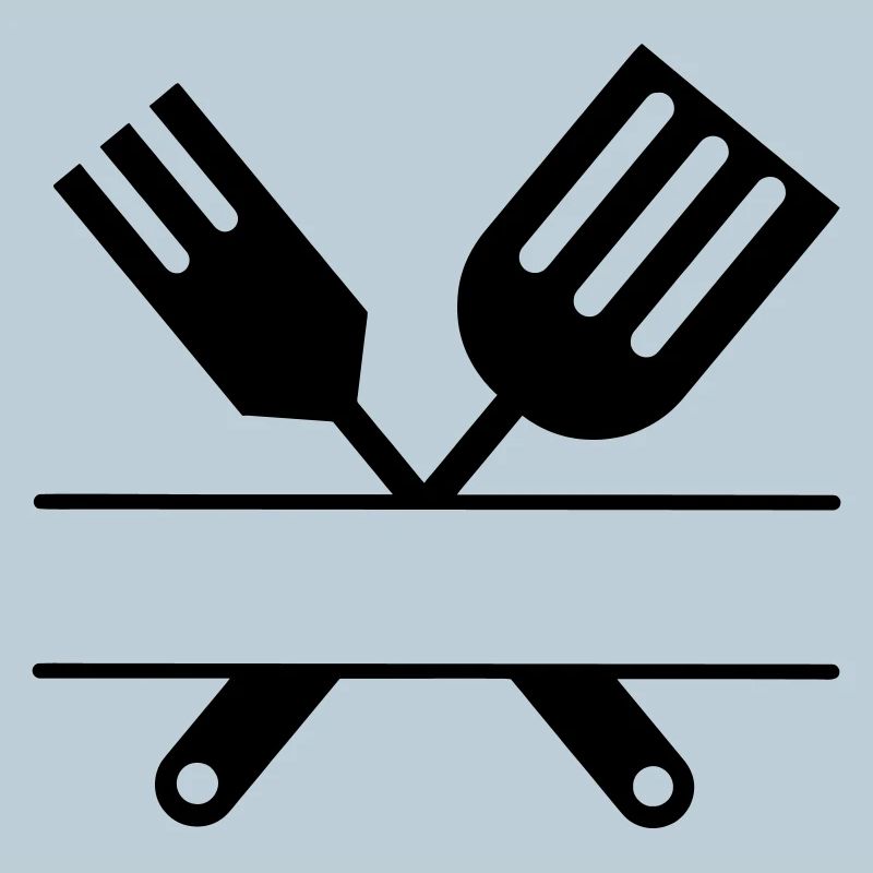 Barbecue emblem cutlery monogram