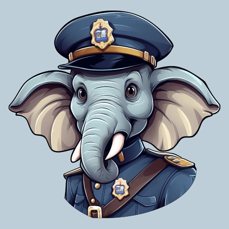 Policier éléphant