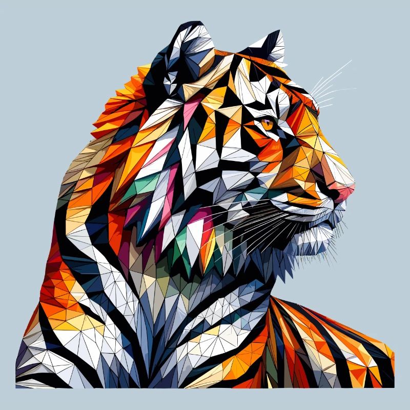 Geometric Tiger Art Print