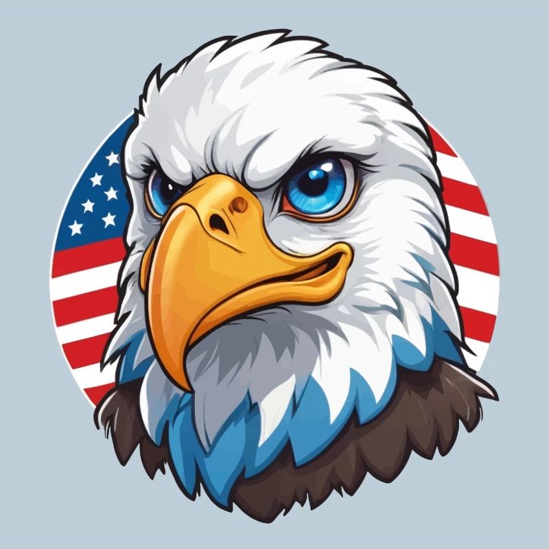 Drapeau des États-Unis Eaglehead Bald Eagle