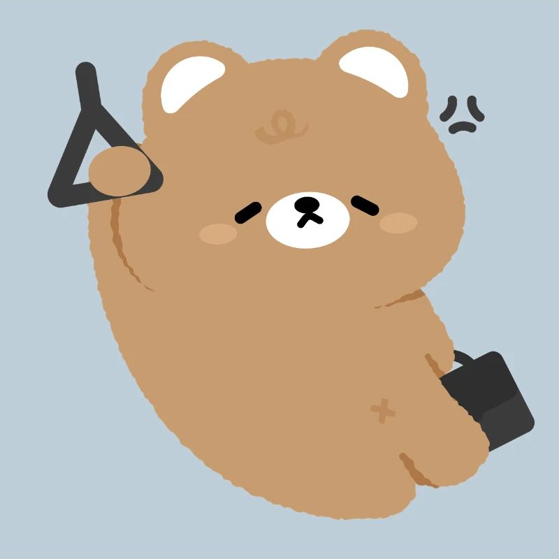 Kawaii Bär müde