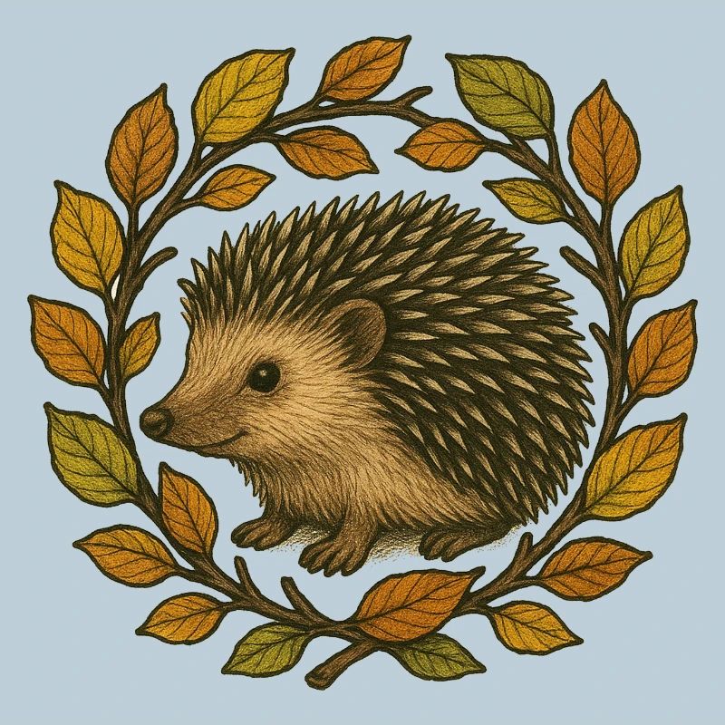 Couronne de hérisson d’automne