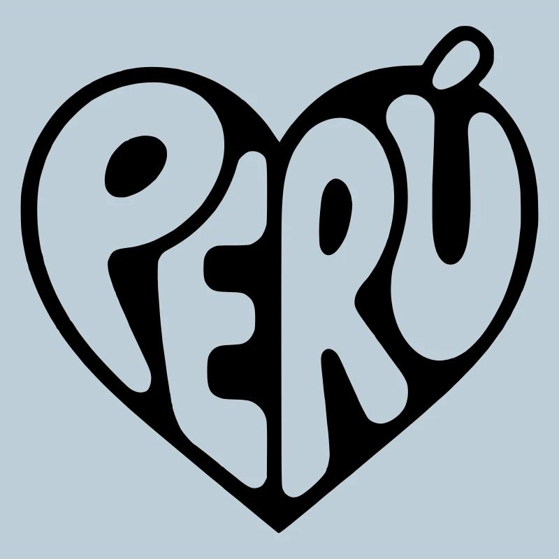 Peru Herz Typografie 