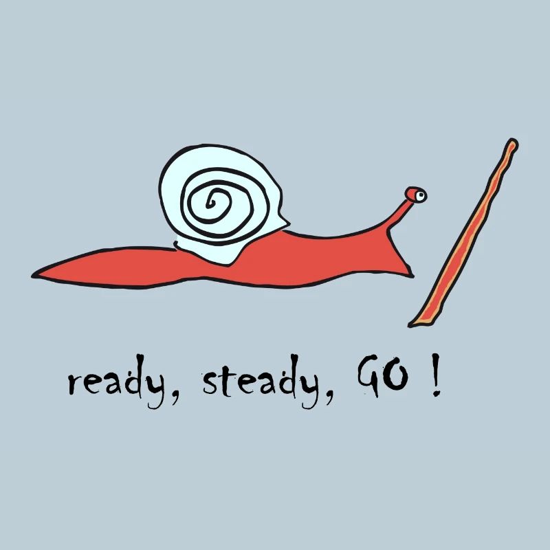 running snail -- ready, steady, GO !