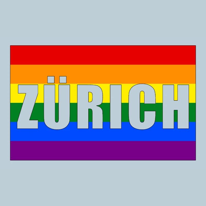 Drapeau arc-en-ciel de la Zurich Pride