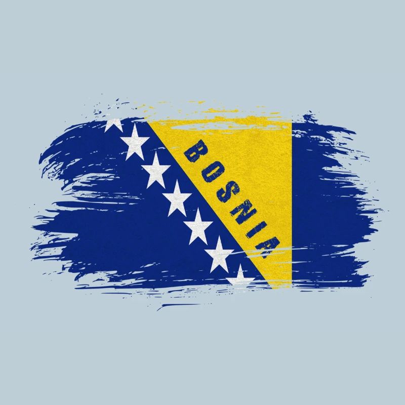 Bosnien Vintage Flagge / Geschenk Sarajevo