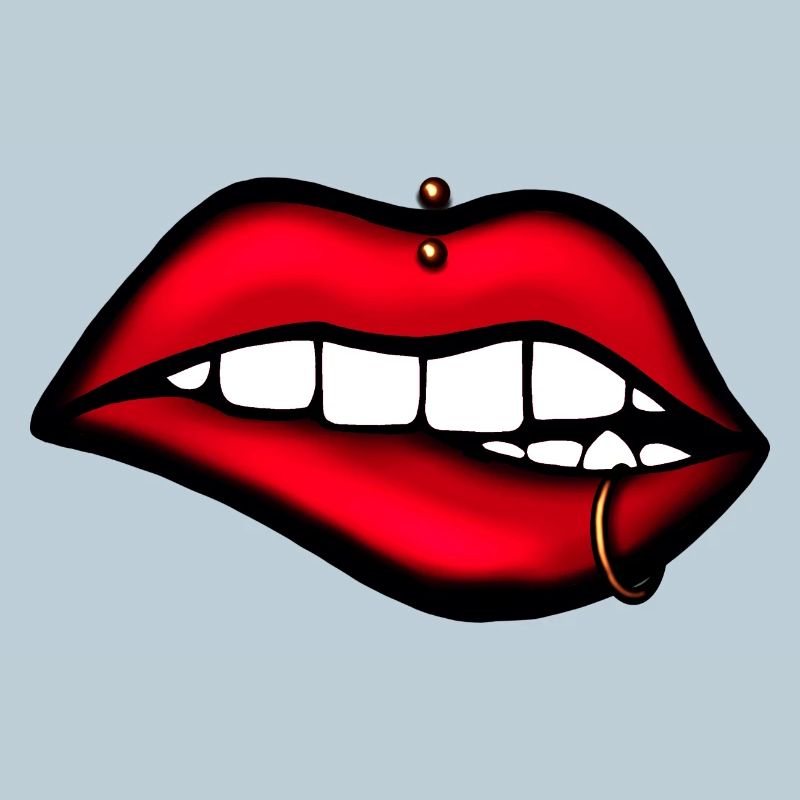 Lippen mit Piercing – Ästhetisches Design