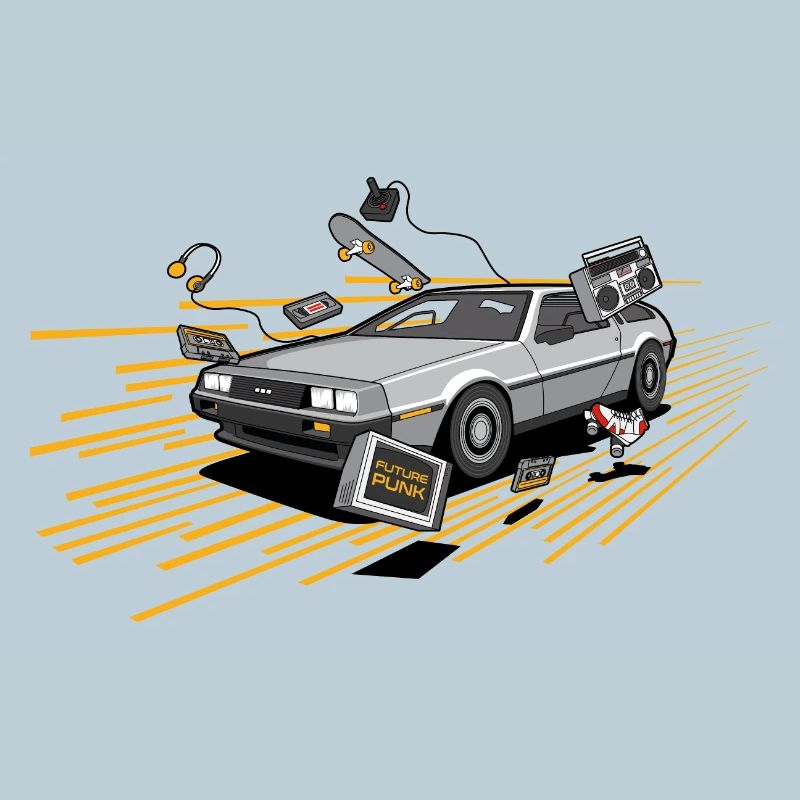 Delorean Oldtimer Youngtimer Retro Future gelb