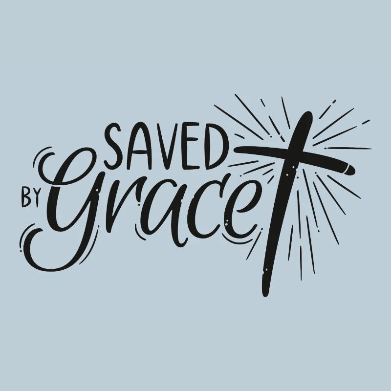 Saved by Grace Lettering