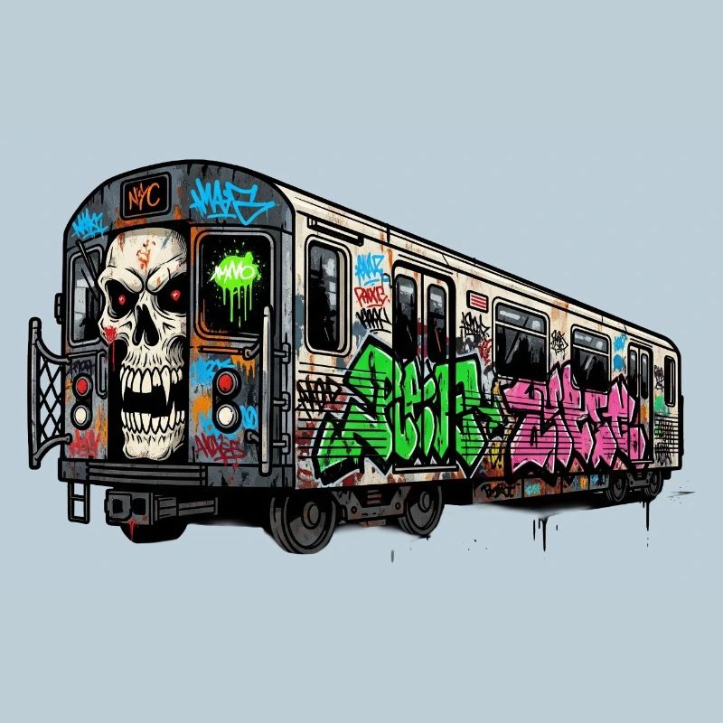 Graffitis sur le trafic du métro