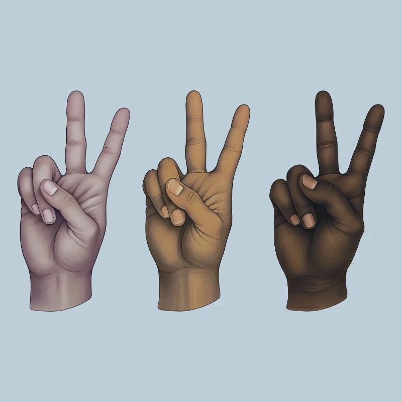 PEACE HANDS  ALL EQUALS  - peace & love
